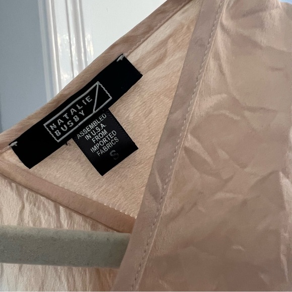 Silk Natalie Busby Pale Pink Blouse | S - Picture 5 of 8